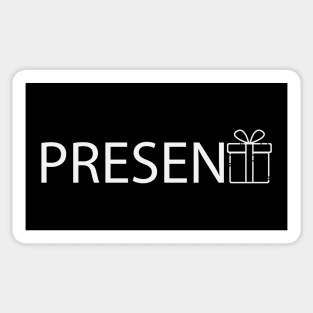 Present artistic typography design Sticker